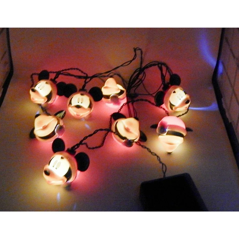 Disney Magic Holiday Blinking Mickey Mouse 8 Light String By Gemmy Battery